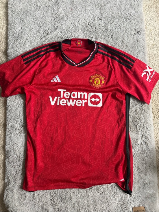 adidas Other - adidas Red Manchester United TeamViewer Home Shirt